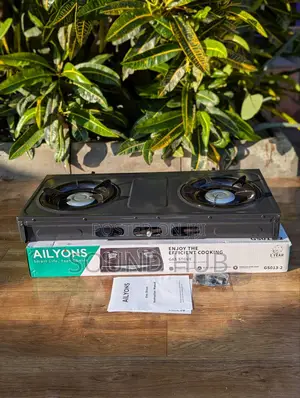 AILYONS Stainless Steel Doub Gas Burner - Black