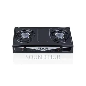 AILYONS Stainless Steel Doub Gas Burner - Black