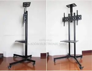 Mobile Tv Stand 5 Ft With Movable Wheels 32”-70”