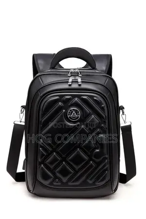 Thick Leather 15.6 Laptop Travel Backpack School Bag