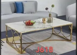 Mable and Gold Center Table , Living Room Table