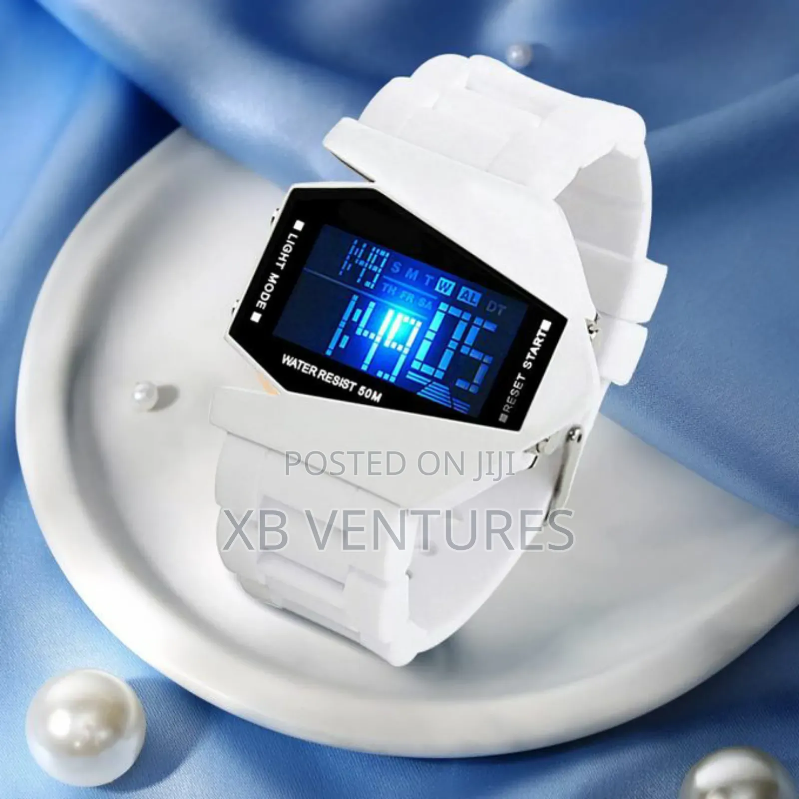 Plane Style Digital Display Silicone Strap LED Wrist Watch