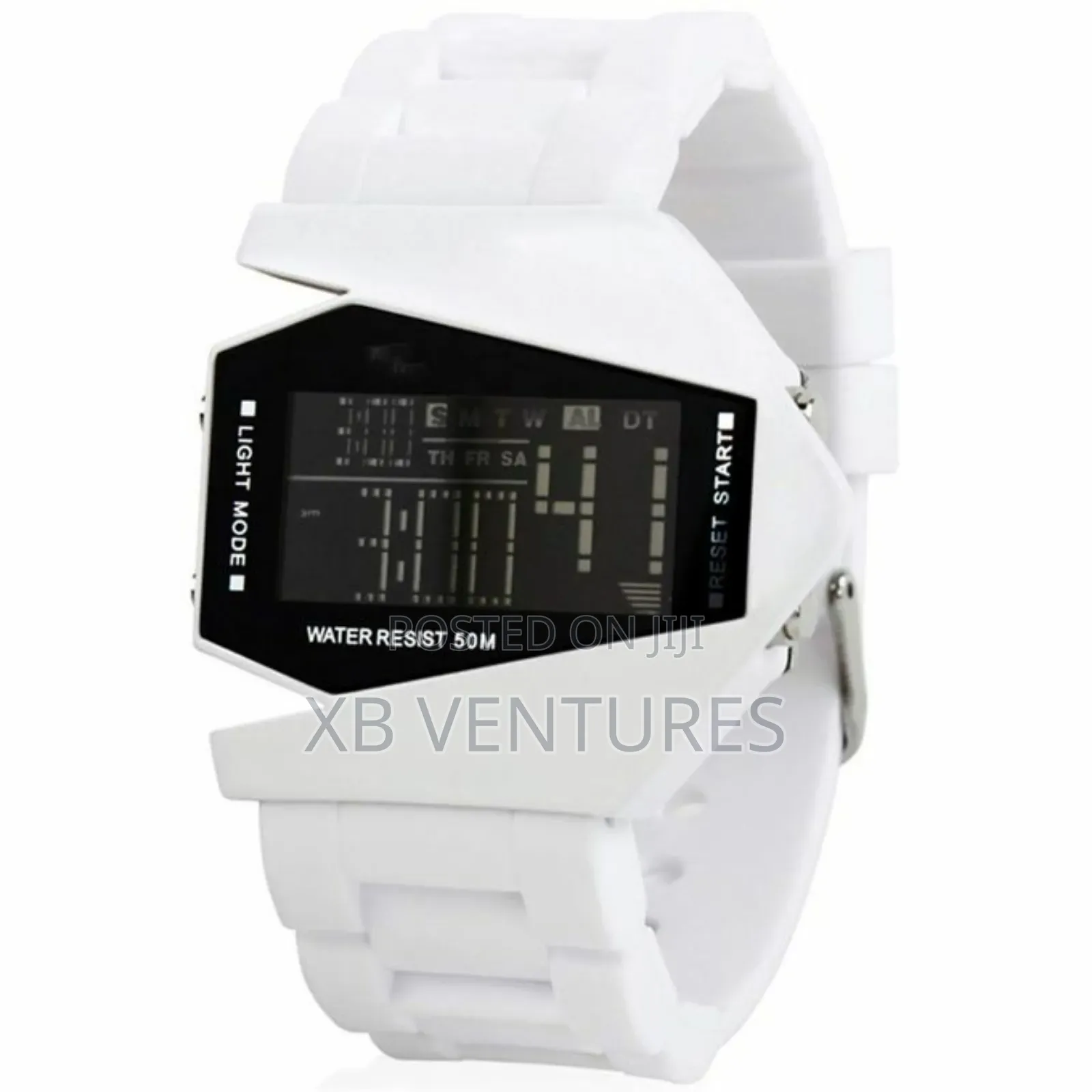 Plane Style Digital Display Silicone Strap LED Wrist Watch