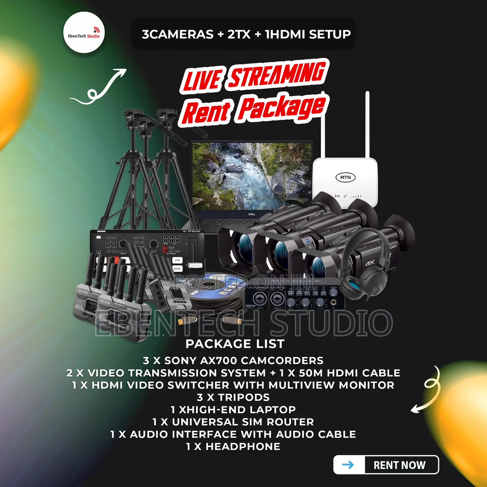 3 Cameras 2 Transmitters HDMI Livestreaming Setup