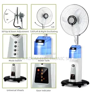 Remote Control Clinette 16” Mist Fan Solar Electric Fan