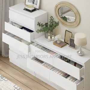 Bedroom Dresser (White) 11 Drawers