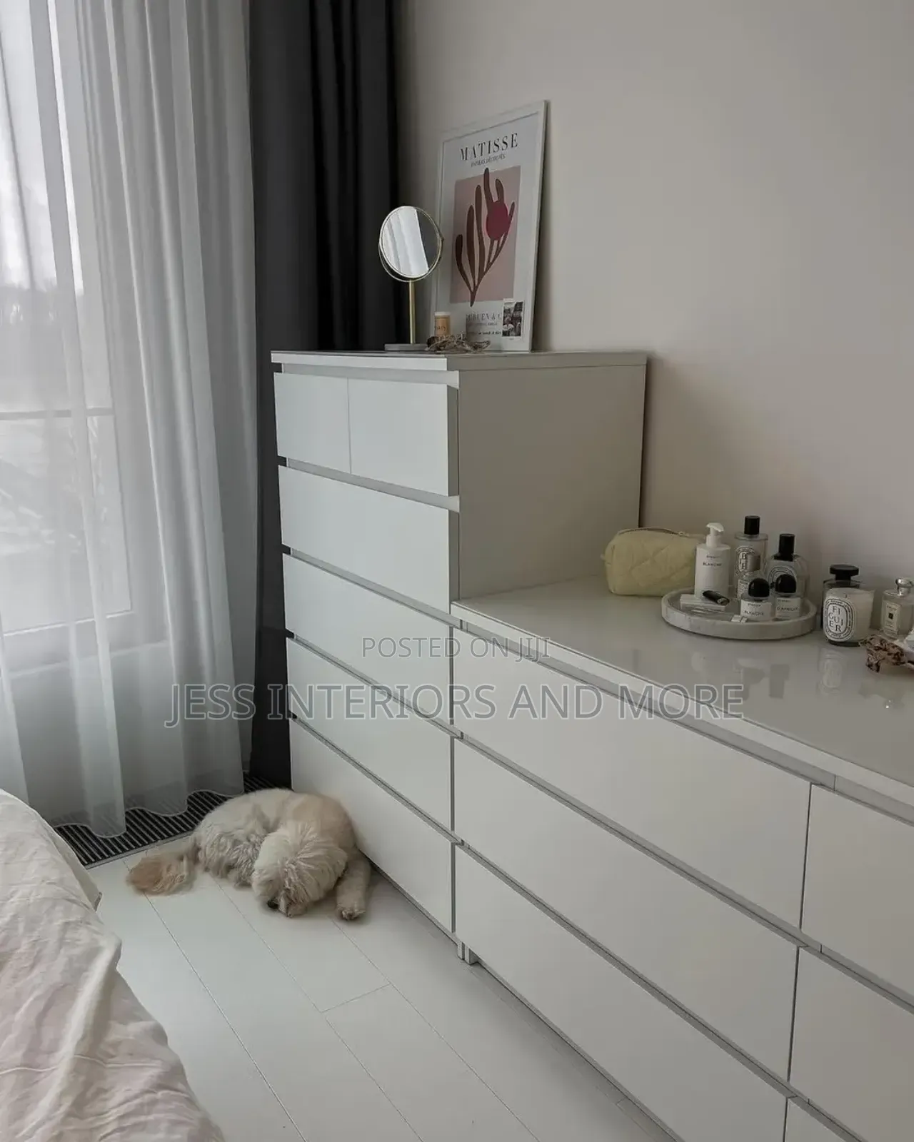 Bedroom Dresser (White) 11 Drawers