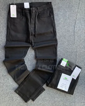 Plain Black Colour Jeans Trousers for Men