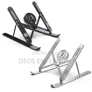 Folding Height Adjustable Aluminum Laptop Holder With Fan