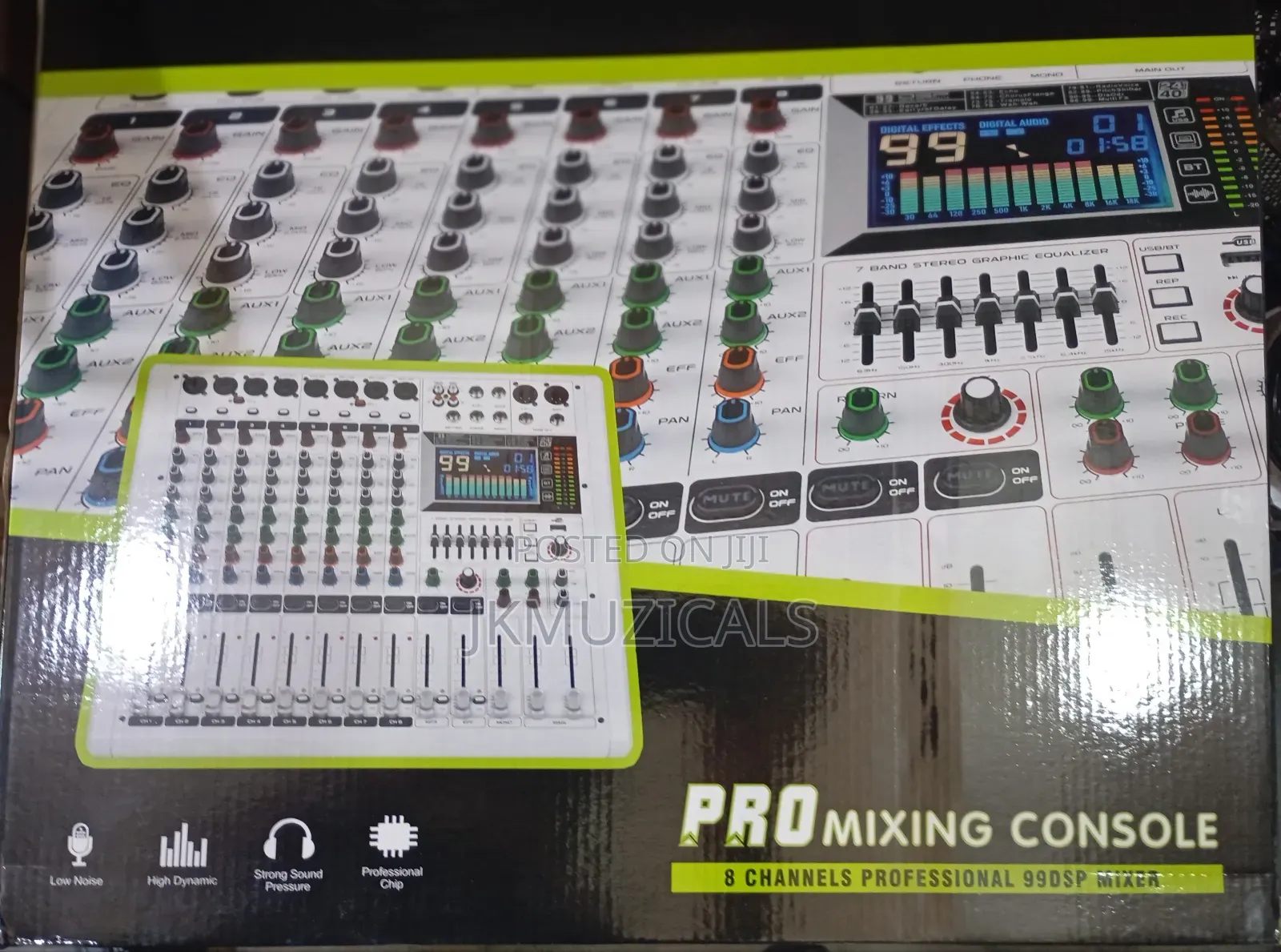 8 Channel Mixer With Sound Card _ Mixing Console