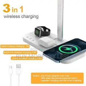 4in1 Table Study Lamp With 15watts Fast Wireless Charger