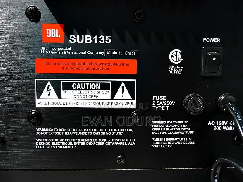Powerful JBL Active Subwooferjbl.Deep Rich Bass