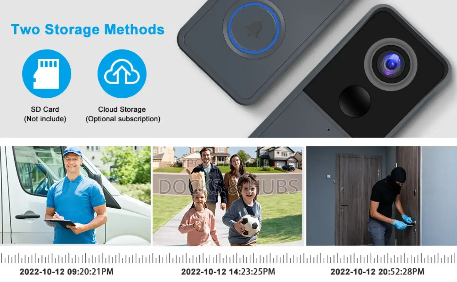 Kamep Smart Wireless Video Doorbell Camera With Chime