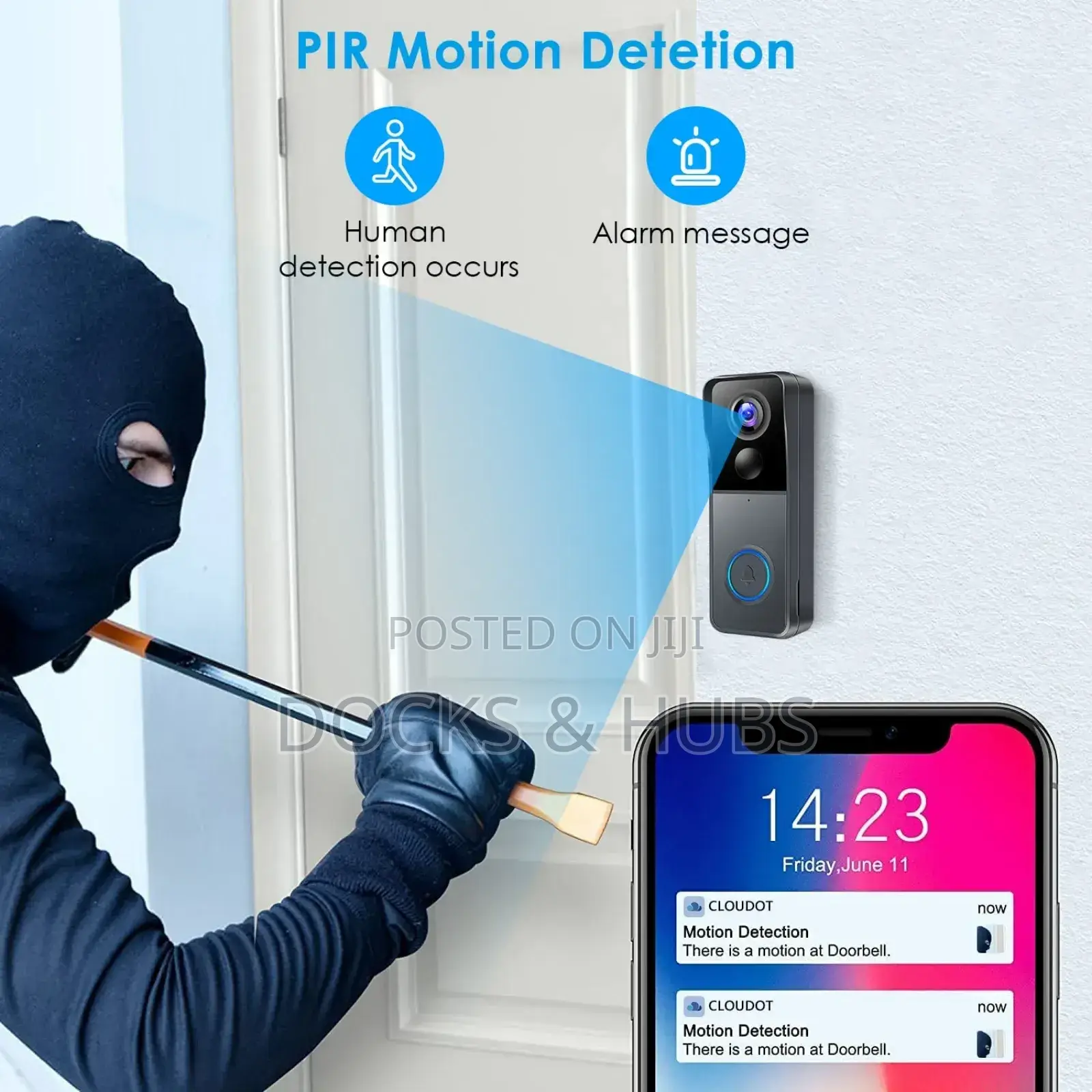 Kamep Smart Wireless Video Doorbell Camera With Chime