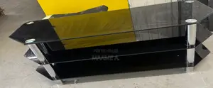 Black Glass Chrome Centre Table