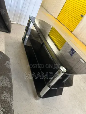 Black Glass Chrome Centre Table