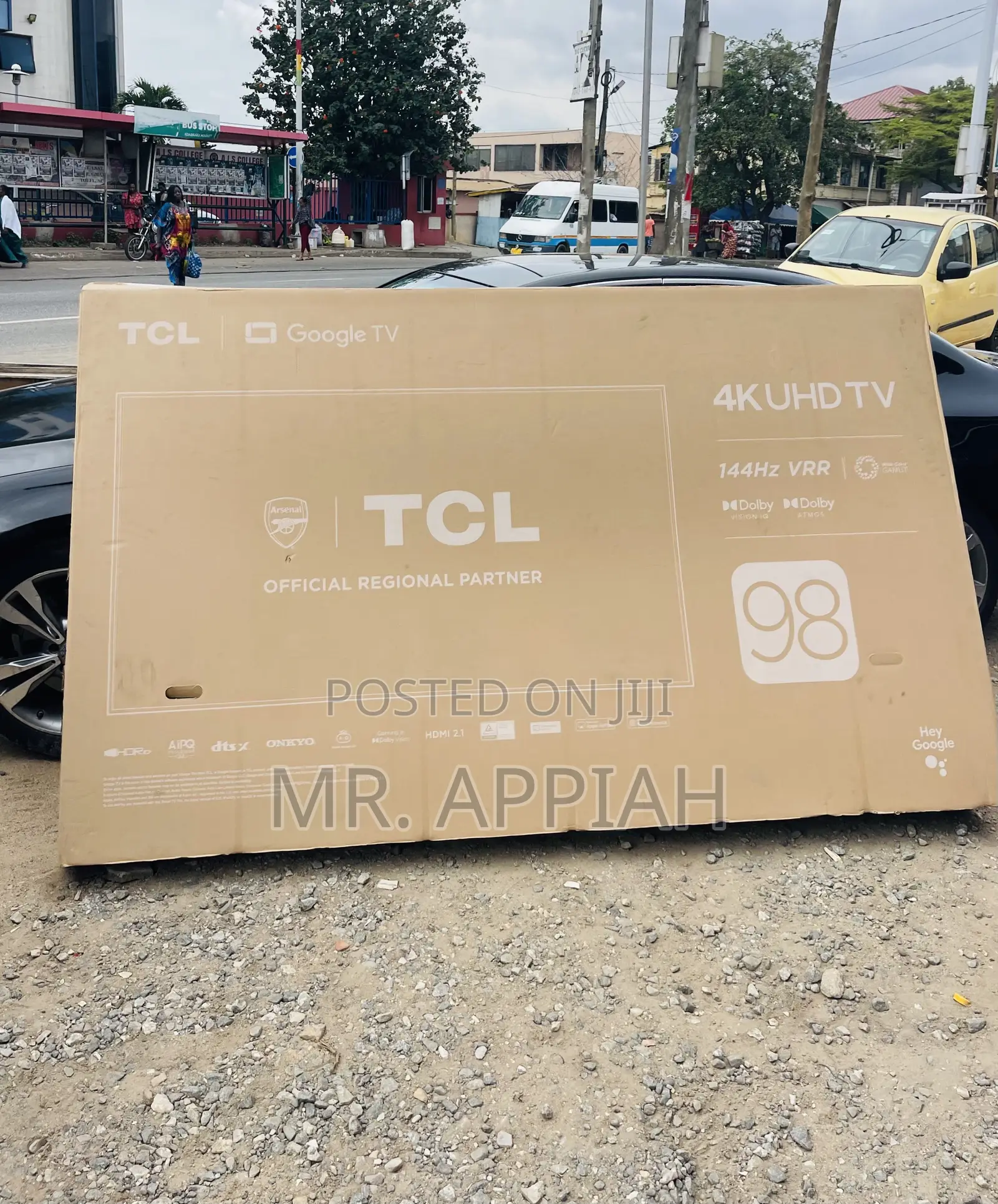Reliable TCL 98inch HDR Smart Television(Black).