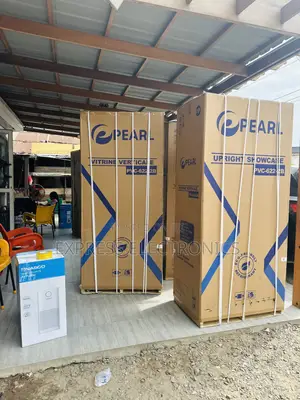 Vertical Stand Display Fridge Pearl PVC-622-2B Double Door