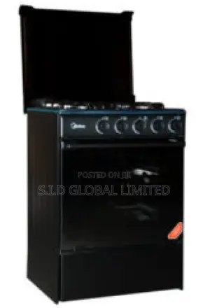 Bold Designmidea-4 BURNER-GAS-COOKER-M-SNIPER60-BLACK