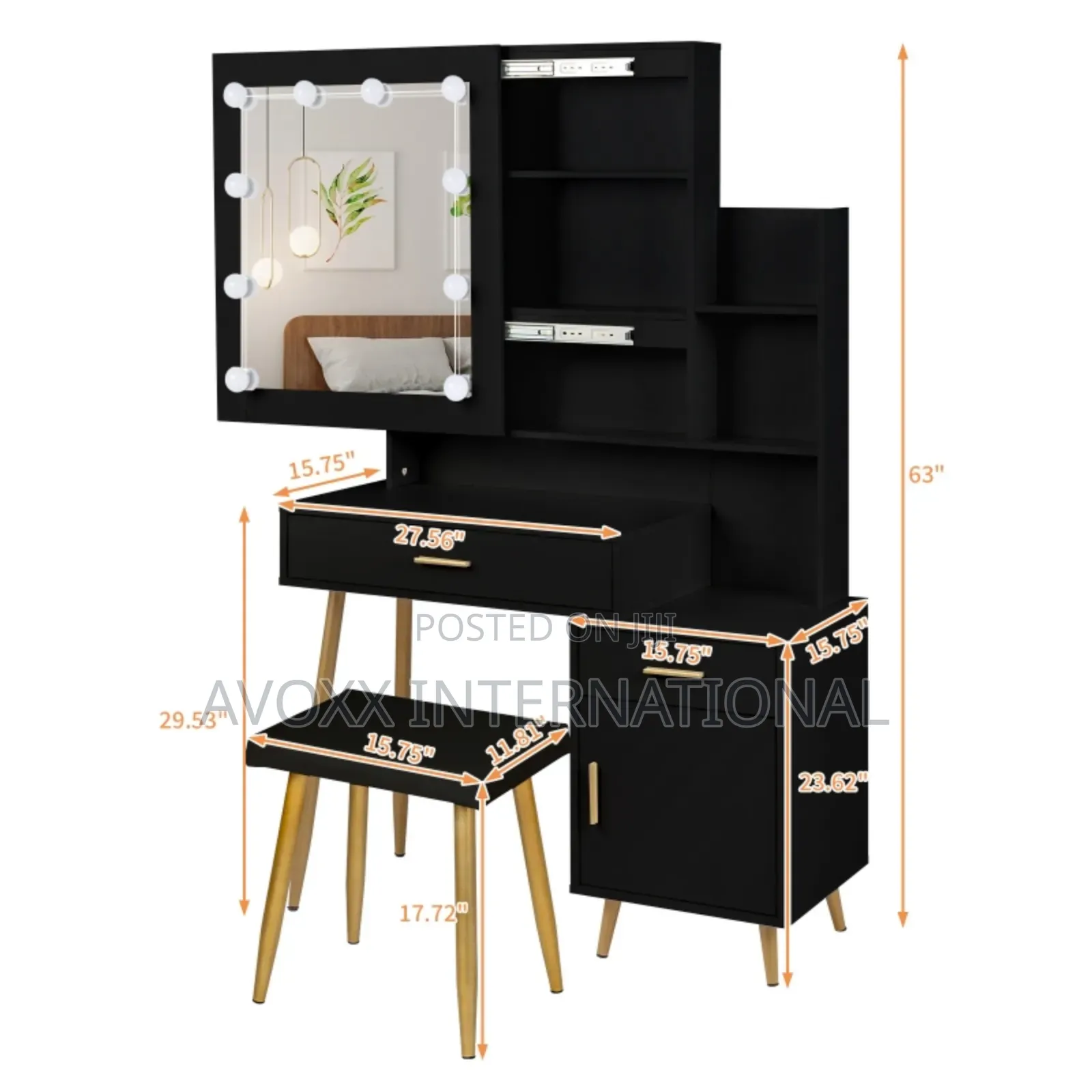 Ktaxon Vanity Table Set Makeup Vanity Desk With Drawers