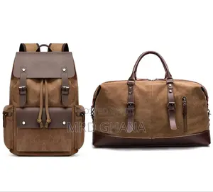 Brown Canvas Bag Set