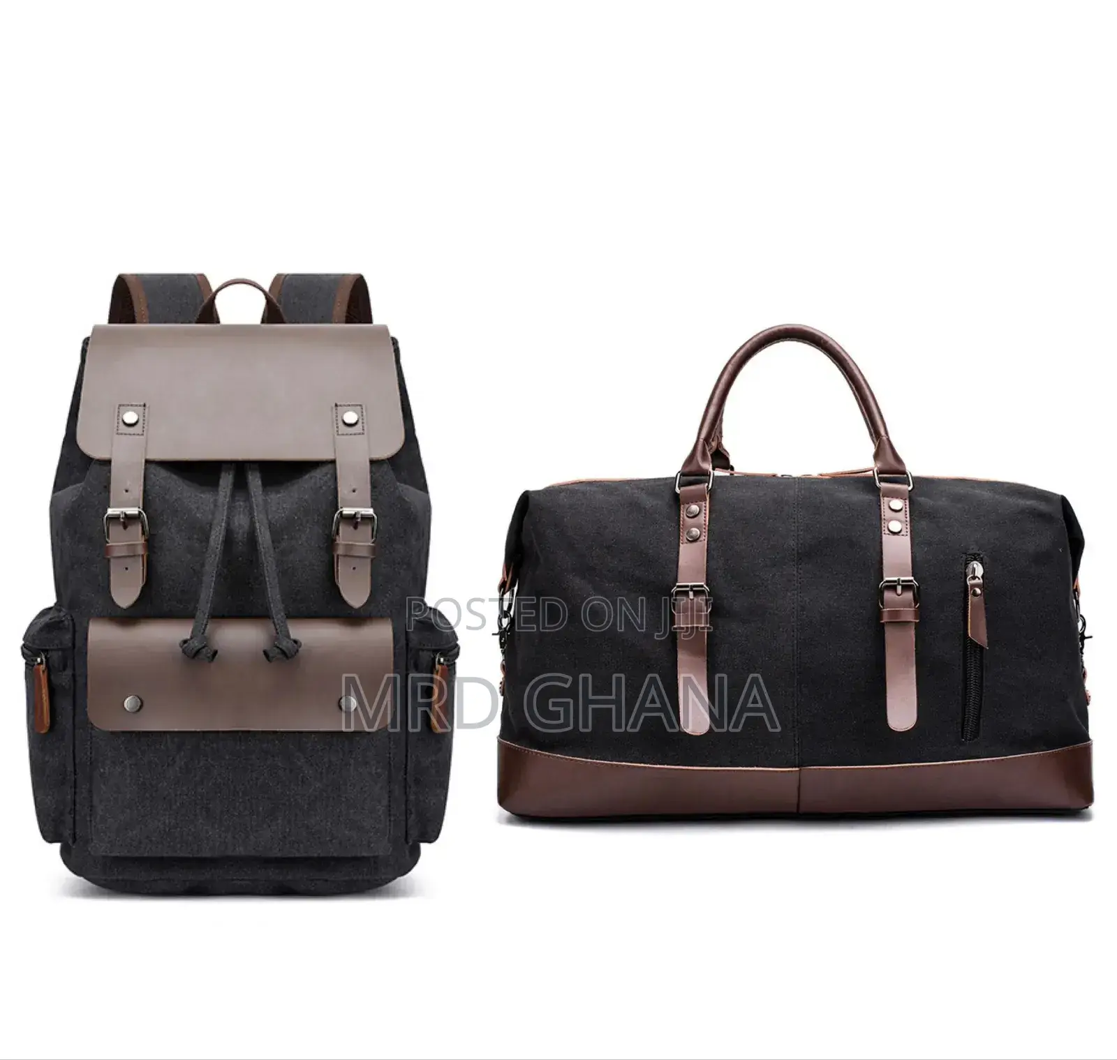 Brown Canvas Bag Set