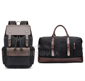 Brown Canvas Bag Set