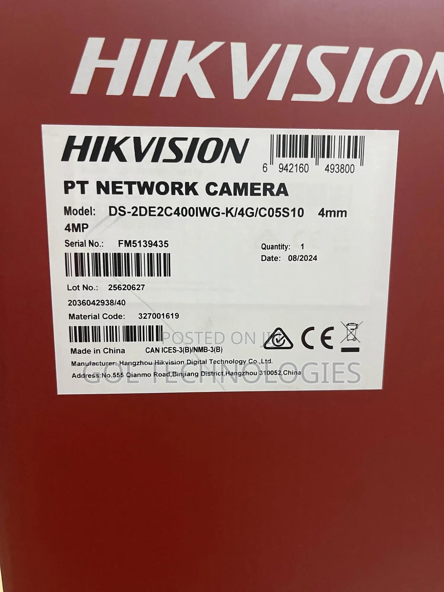Hikvision 4g Solar Camera Ds-2de2c400iwg-k/4g/C05s10 4mp Pro