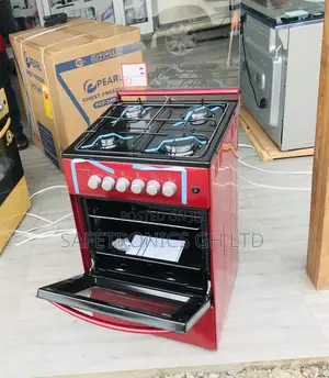 Order New ~ 50by50 4 Gas Cooker Oven Volcano Red