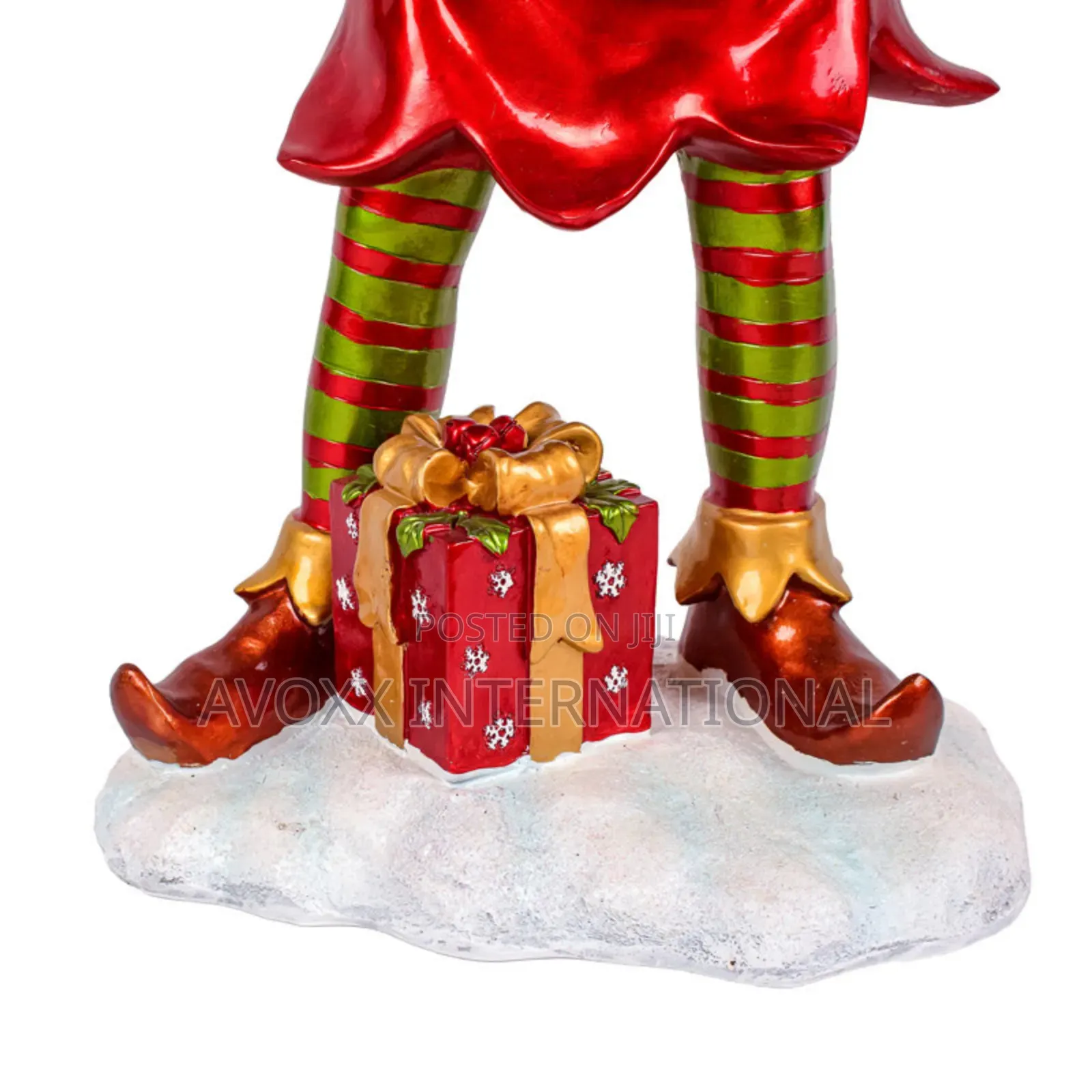 Pre-Lit Horn Blowing Pixie Elf W/Multicolor LED Lights 37"