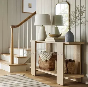 Bleached Oak Console Table Natural Wood - Threshold