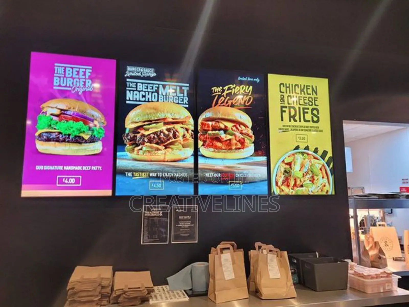 Food Menu Display.