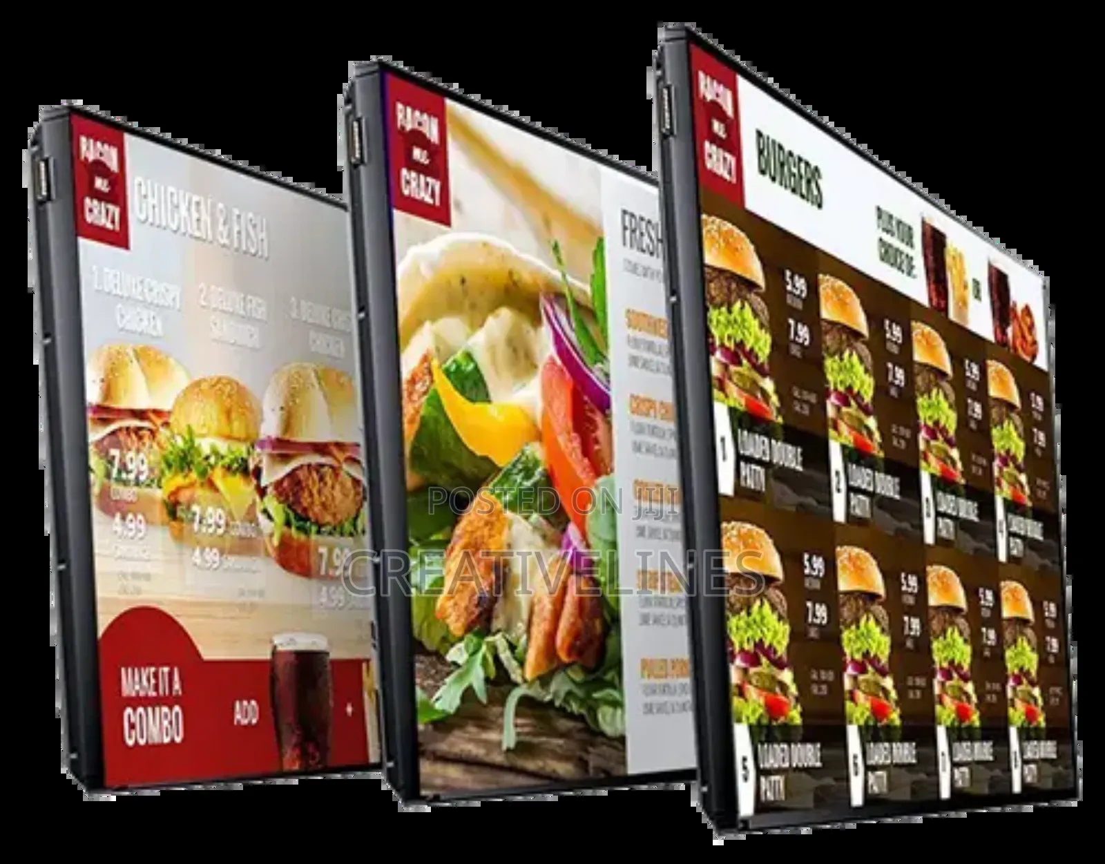 Food Menu Display.