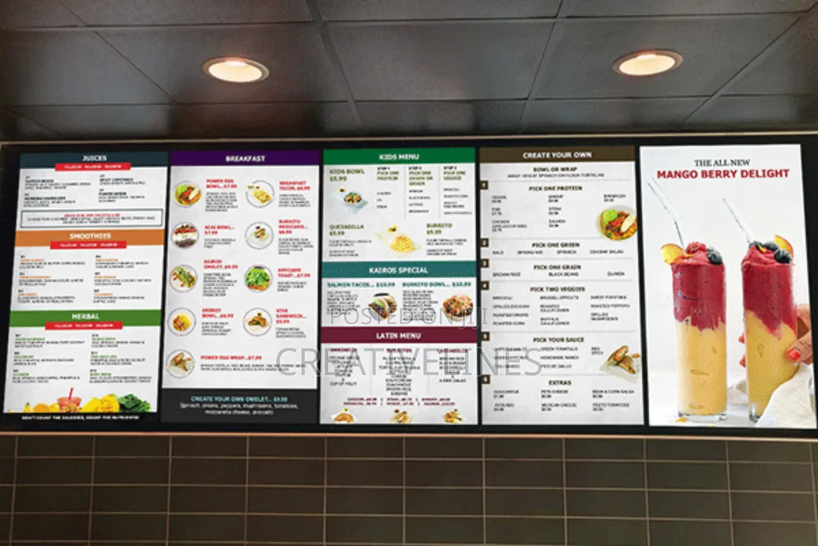 Food Menu Display.