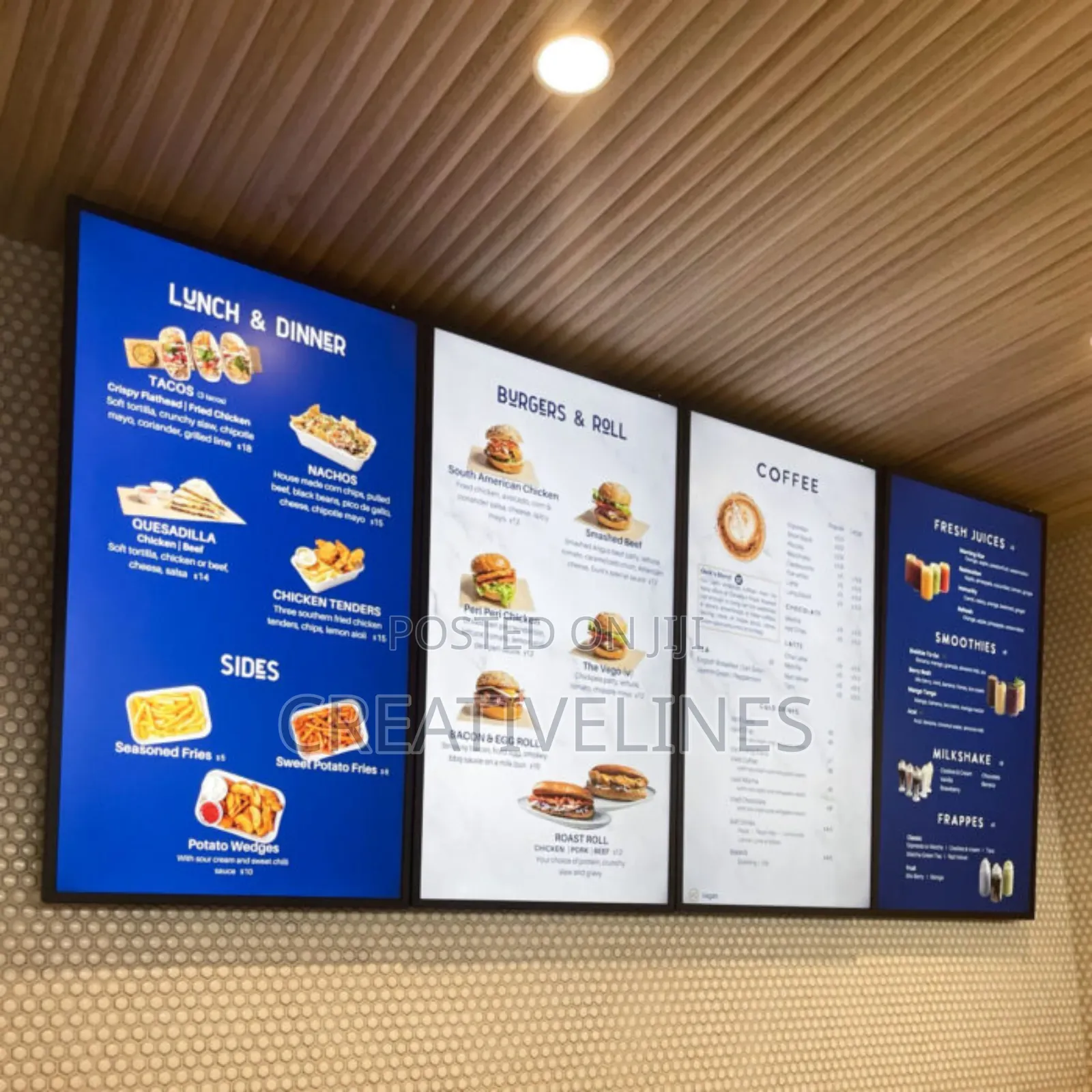 Food Menu Display.