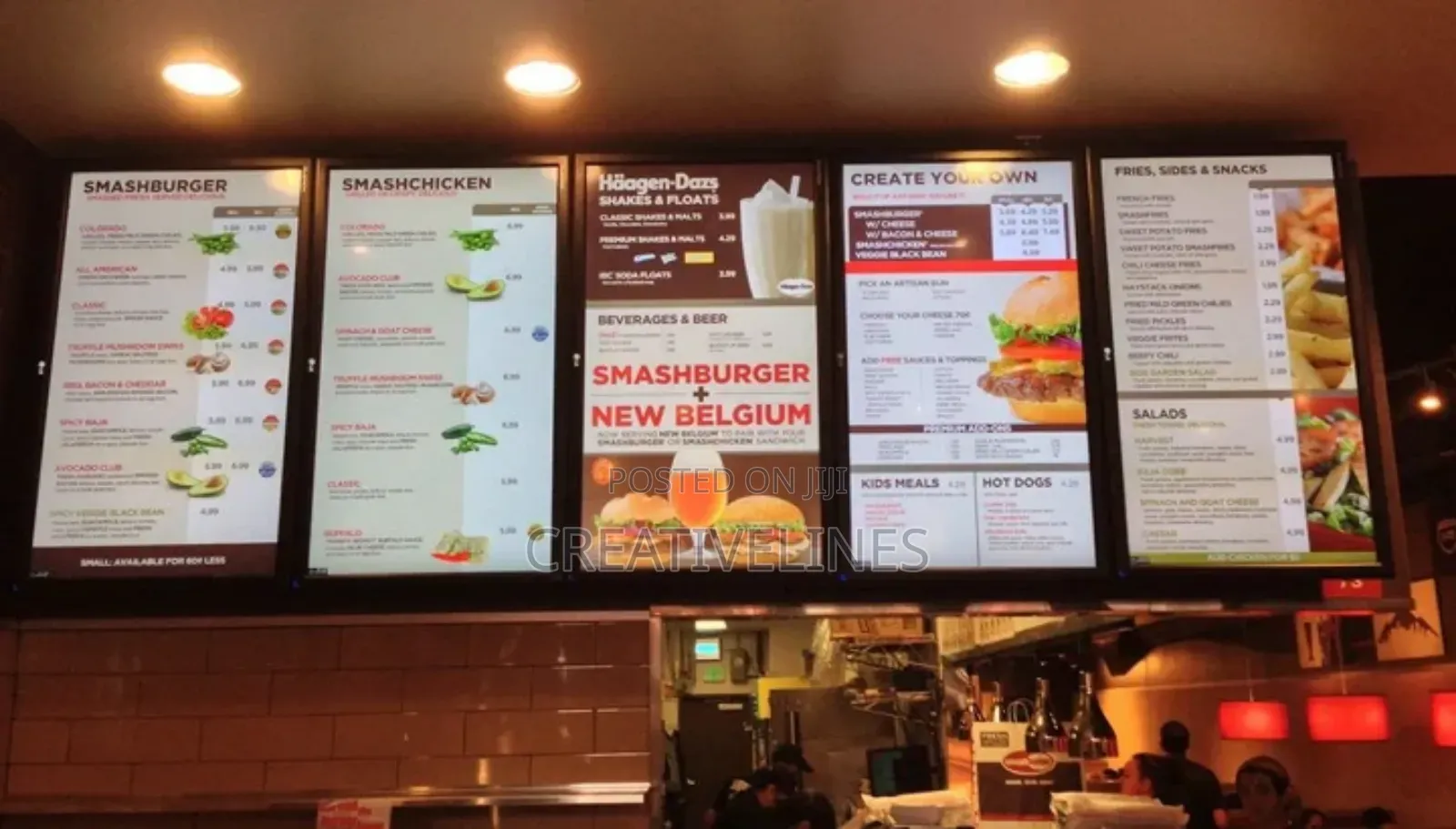 Food Menu Display.