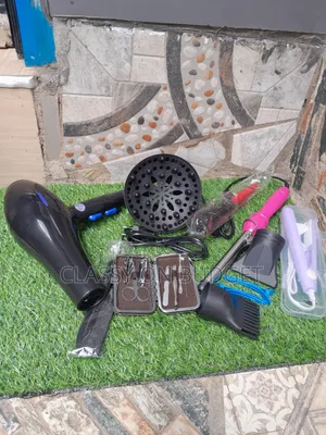 Hair Dryer Set- Straightener, Curler, Nail Care Set, Comb,