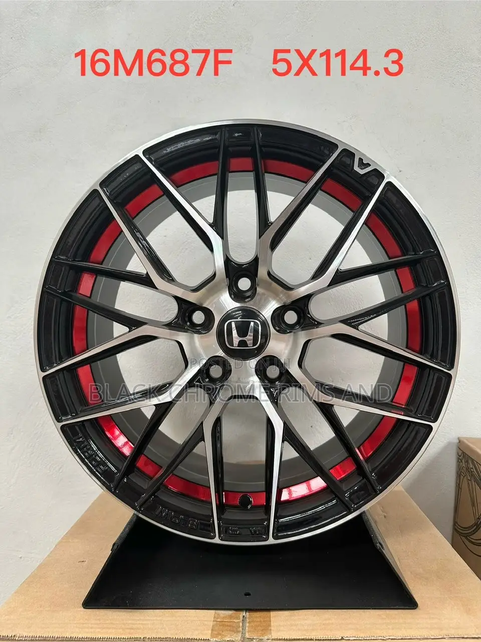 Hyundai Rim 16 Red and Black