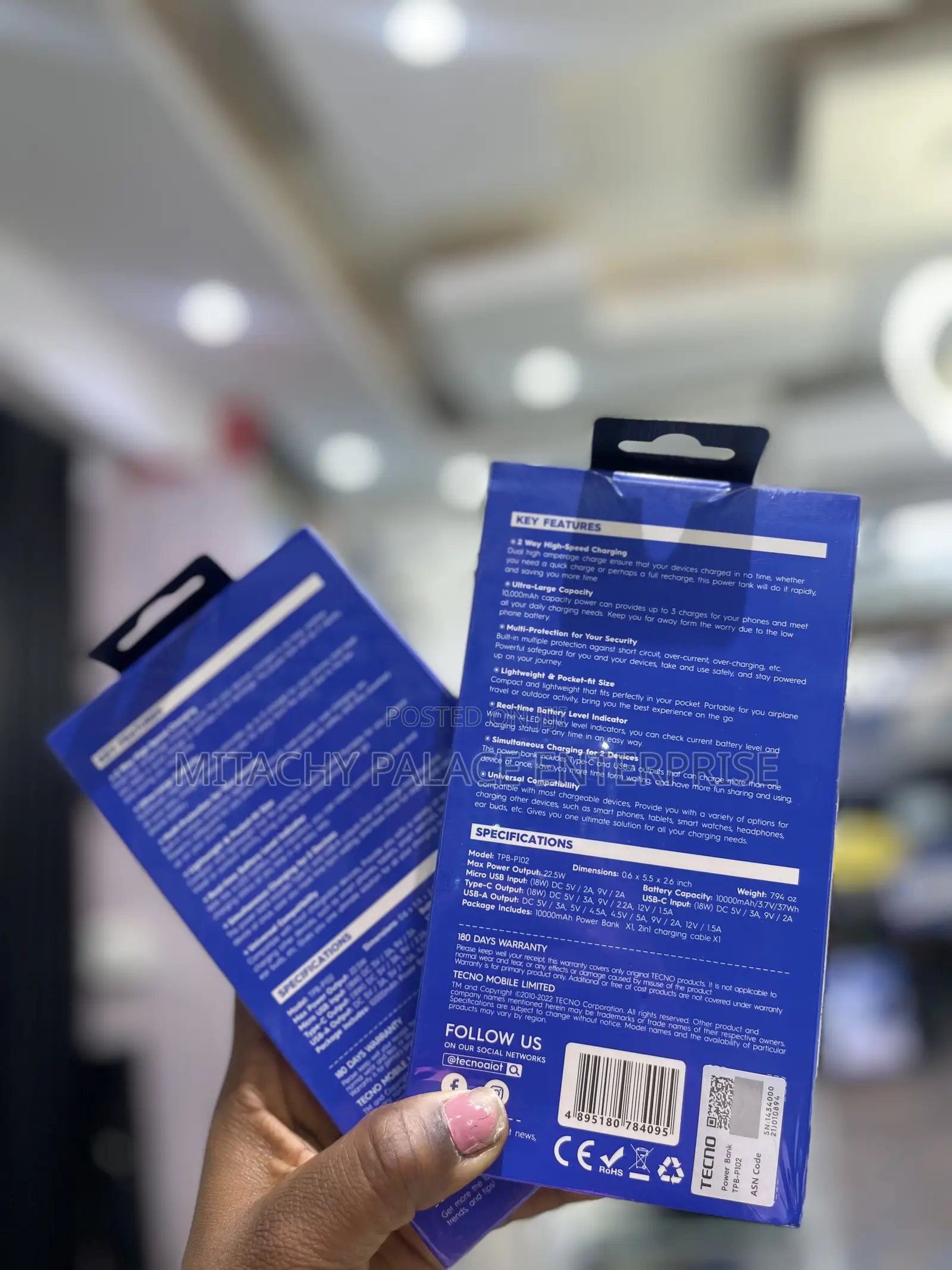 Original Tecno 10,000 Powerbank