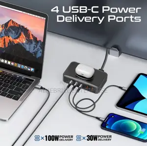 Ganfast 100W Promate Power Station + Wireless QC3.0 Charger