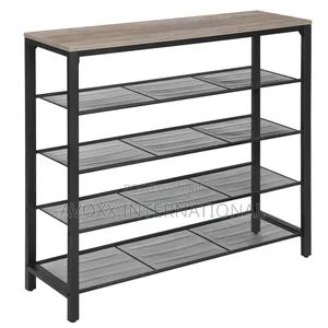 Vasagle Lbs015b02 Shoe Rack, Open Rack, Side Table, 5-tier