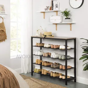Vasagle Lbs015b02 Shoe Rack, Open Rack, Side Table, 5-tier