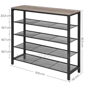 Vasagle Lbs015b02 Shoe Rack, Open Rack, Side Table, 5-tier