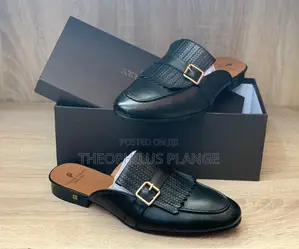 Frank Perry Black Half Shoes Leather
