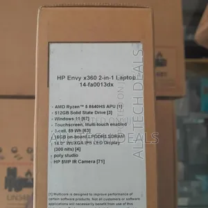 New Laptop HP Envy 14 16GB AMD Ryzen SSD 512GB