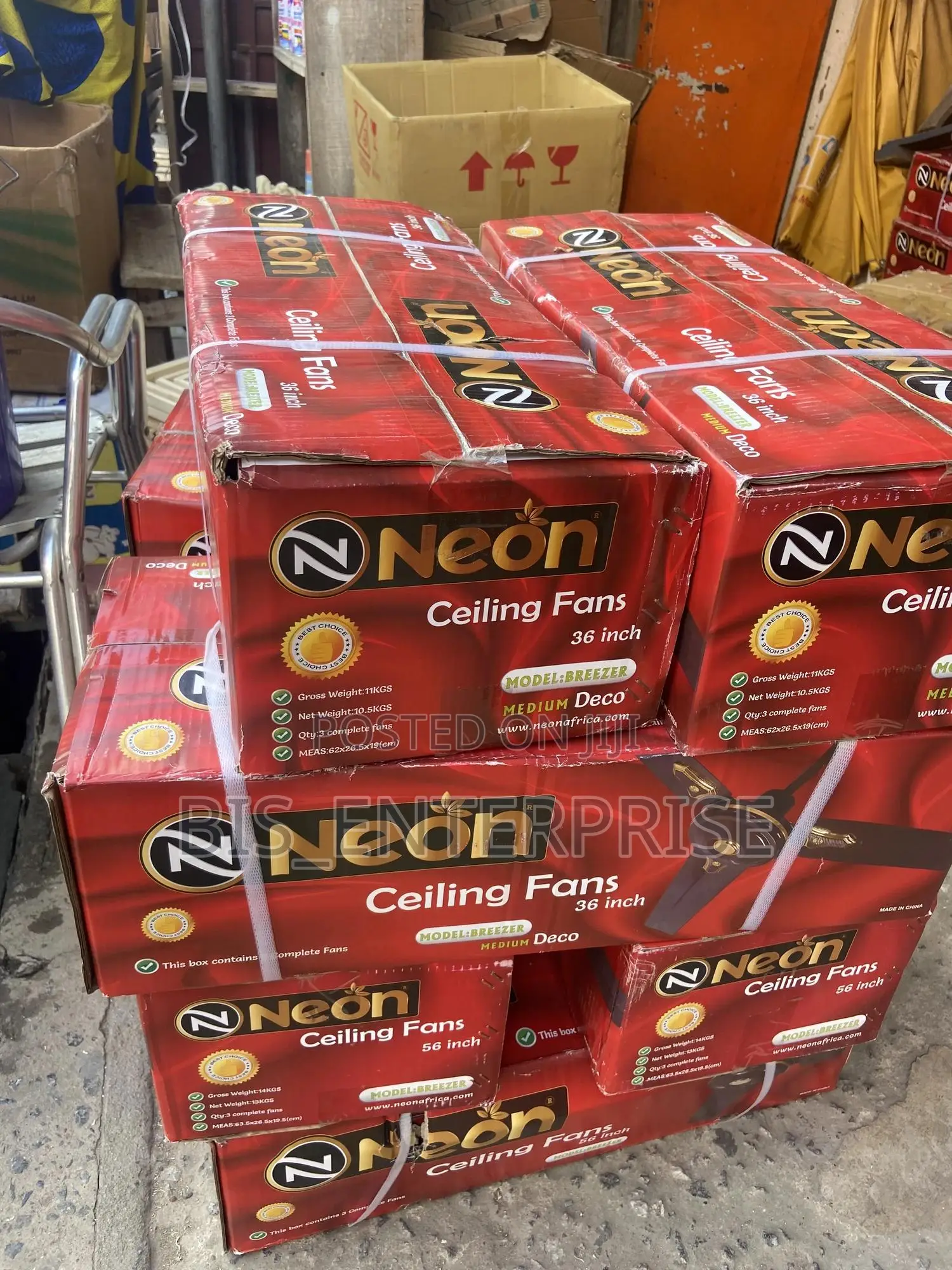 Original Neon Ceiling Fan Long