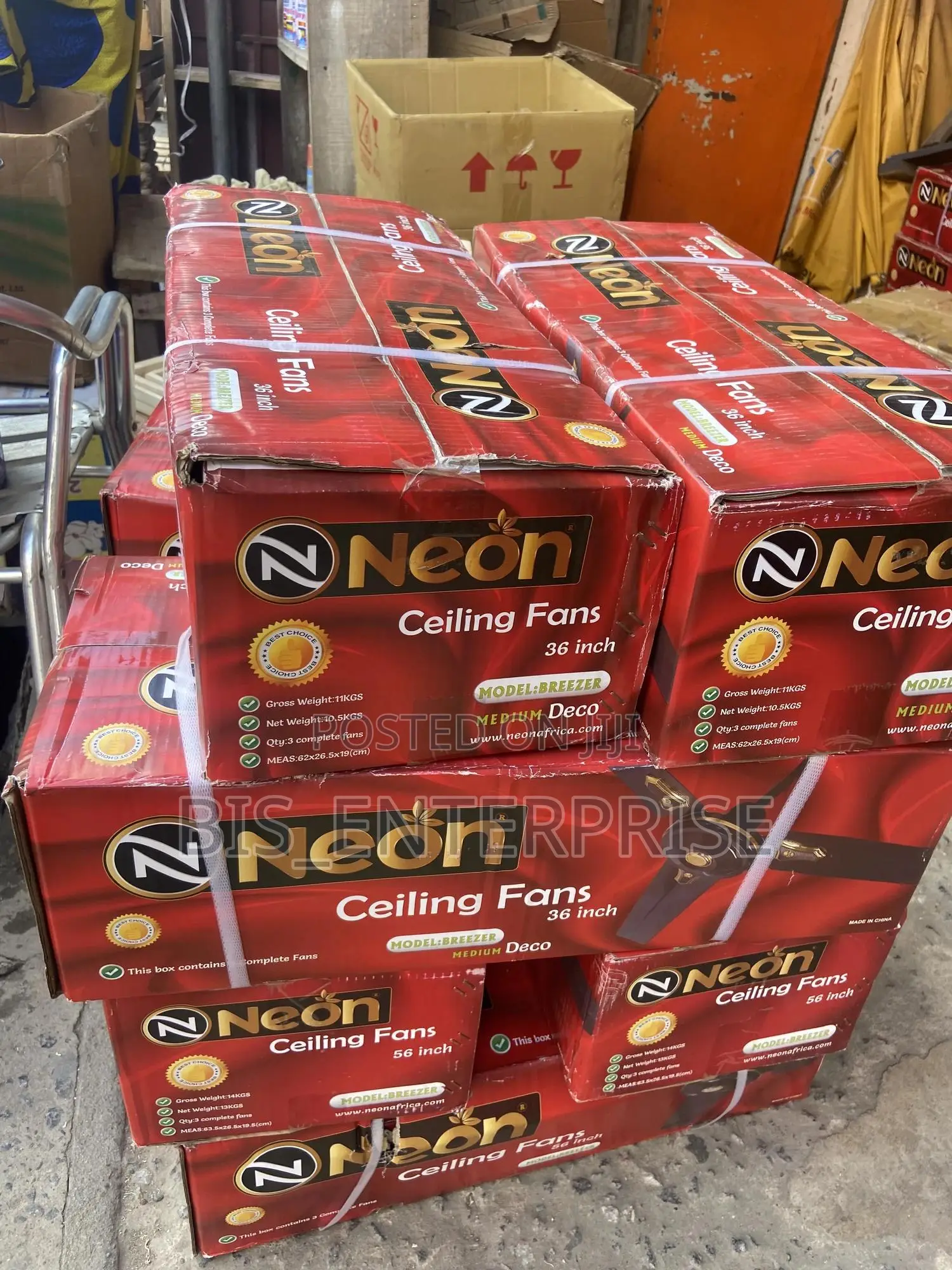 Original Neon Ceiling Fan Long