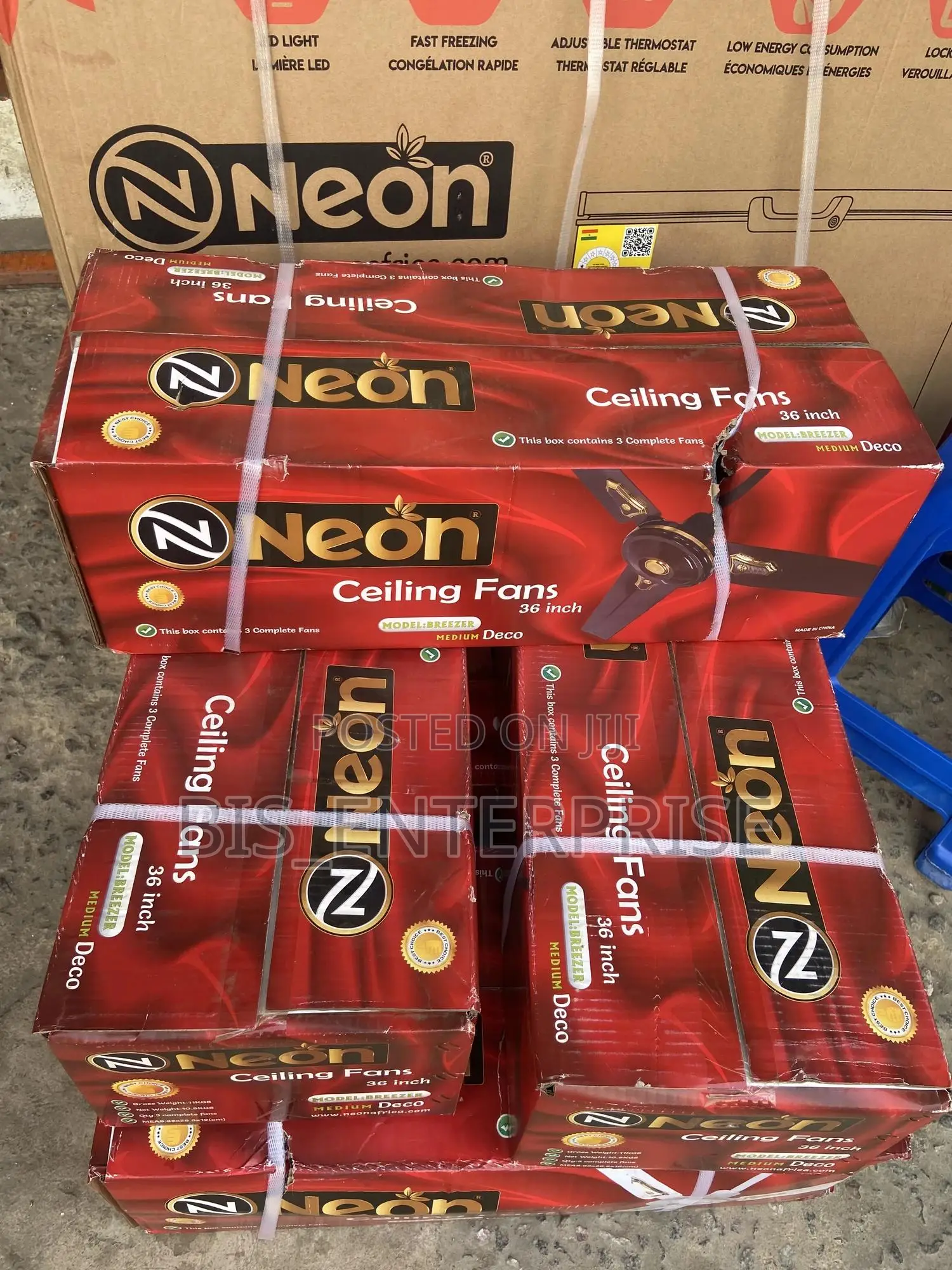 Original Neon Ceiling Fan Long