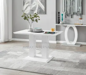 Imperia Modern White High Gloss Dining Table