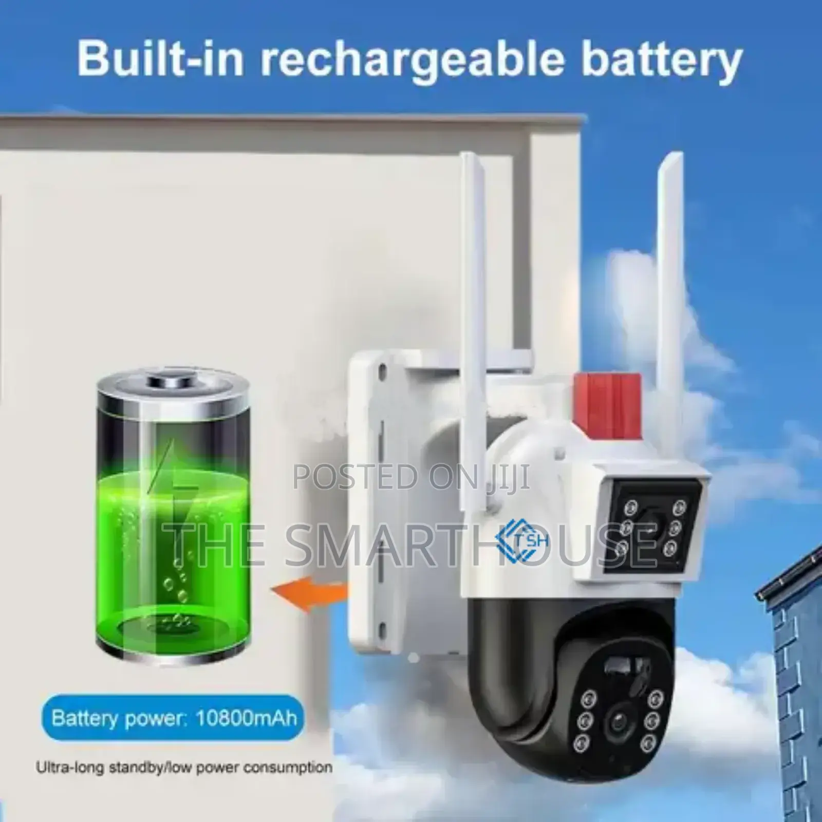 TSH 4g Solar Dual Lens CCTV (Support All Network in Ghana)